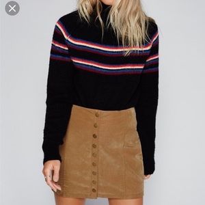 Free people oh snap vegan mini skirt